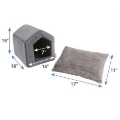 Frisco House Cave Cat & Dog Covered Bed -Cozy Paws 251241 PT1. AC SS1800 V1627580540