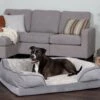 FurHaven Perfect Comfort Velvet Waves Full Support Orthopedic Sofa Dog & Cat Bed
