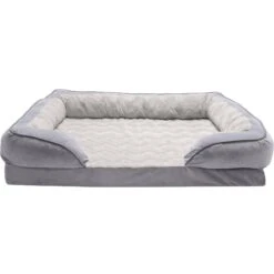 FurHaven Perfect Comfort Velvet Waves Full Support Orthopedic Sofa Dog & Cat Bed -Cozy Paws 251864 PT2. AC SS1800 V1602836184