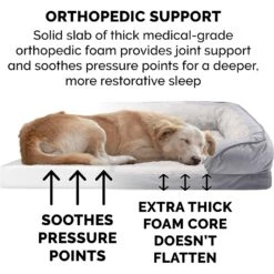 FurHaven Perfect Comfort Velvet Waves Full Support Orthopedic Sofa Dog & Cat Bed -Cozy Paws 251864 PT6. AC SS1800 V1602840375