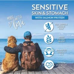 Wholesomes Sensitive Skin & Stomach With Salmon Protein Dry Dog Food, 30-lb Bag -Cozy Paws 252533 PT3. AC SS1800 V1600208766
