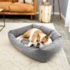 Frisco Rectangular Personalized Bolster Dog Bed W/Removable Cover, Dark Gray, X-Large -Cozy Paws 252611 MAIN. AC SS1800 V1604499112