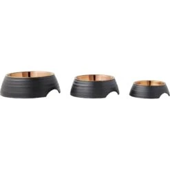 Frisco Matte Black Design Light Copper Stainless Steel Dog & Cat Bowl -Cozy Paws 253051 PT6. AC SS1800 V1616526393