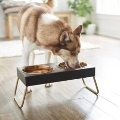 Frisco Copper Stainless Steel Elevated Foldable Double Dog & Cat Bowls 12 Frisco Copper Stainless Steel Elevated Foldable Double Dog & Cat Bowls -Cozy Paws 253060 PT2. AC SS1800 V1616594243