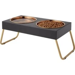 Frisco Copper Stainless Steel Elevated Foldable Double Dog & Cat Bowls 13 Frisco Copper Stainless Steel Elevated Foldable Double Dog & Cat Bowls -Cozy Paws 253060 PT3. AC SS1800 V1616594251