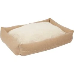 Frisco Faux Felt Reversible Modern Zipper Bolster Cat & Dog Bed -Cozy Paws 255154 PT2. AC SS1800 V1616011924