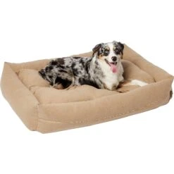 Frisco Faux Felt Reversible Modern Zipper Bolster Cat & Dog Bed -Cozy Paws 255154 PT3. AC SS1800 V1616011906