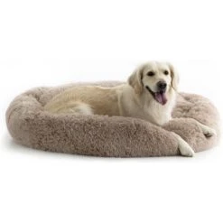 Brindle Donut Cuddler Dog & Cat Bed, Tan -Cozy Paws 256160 PT6. AC SS1800 V1602119767