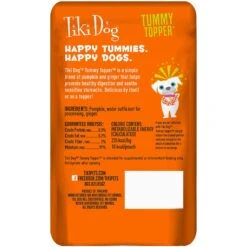 Tiki Dog Tummy Topper Pumpkin & Ginger Puree Grain-Free Wet Dog Food Topper -Cozy Paws 259168 PT1. AC SS1800 V1631199427