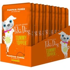 Tiki Dog Tummy Topper Pumpkin & Ginger Puree Grain-Free Wet Dog Food Topper -Cozy Paws 259168 PT2. AC SS1800 V1631198227