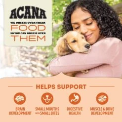 ACANA Puppy Recipe Grain-Free Dry Puppy Food -Cozy Paws 259566 PT4. AC SS1800 V1694097920