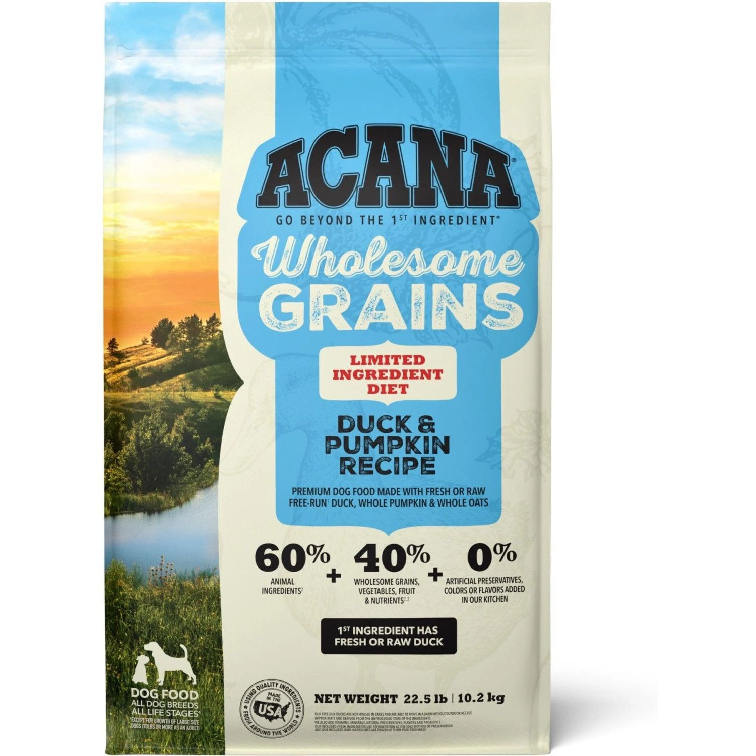 ACANA Singles + Wholesome Grains Limited Ingredient Diet Duck & Pumpkin Recipe Dry Dog Food 3 ACANA Singles + Wholesome Grains Limited Ingredient Diet Duck & Pumpkin Recipe Dry Dog Food