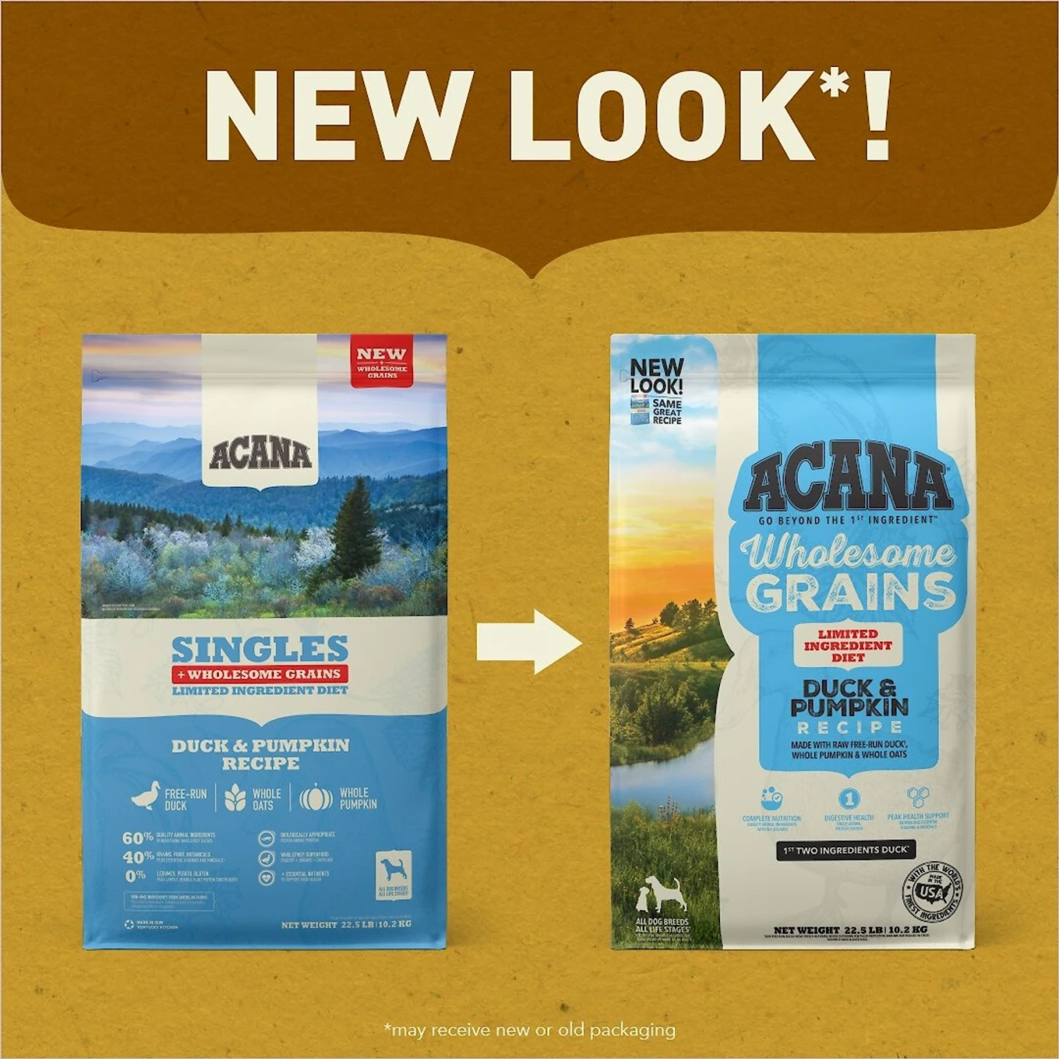 ACANA Singles + Wholesome Grains Limited Ingredient Diet Duck & Pumpkin Recipe Dry Dog Food 4 ACANA Singles + Wholesome Grains Limited Ingredient Diet Duck & Pumpkin Recipe Dry Dog Food - Image 2