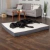 FurHaven Faux Sheepskin & Suede Cooling Gel Cat & Dog Bed With Removable Cover -Cozy Paws 261665 MAIN. AC SS1800 V1605641520