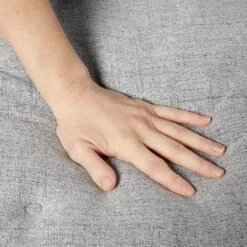 Frisco Faux Linen Corner Personalized Bolster Dog Bed W/Removable Cover, Harbour Blue, L -Cozy Paws 262160 PT6. AC SS1800 V1615570127