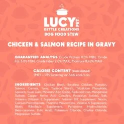 Lucy Pet Products Kettle Creations Chicken & Salmon Recipe In Gravy Wet Dog Food, 12.5-oz Can, Case Of 12 -Cozy Paws 263488 PT4. AC SS1800 V1607438883
