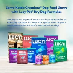 Lucy Pet Products Kettle Creations Chicken & Salmon Recipe In Gravy Wet Dog Food, 12.5-oz Can, Case Of 12 -Cozy Paws 263488 PT6. AC SS1800 V1607468538
