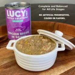 Lucy Pet Products Kettle Creations Chicken Recipe In Gravy Wet Dog Food, 12.5-oz Can, Case Of 12 -Cozy Paws 263490 PT2. AC SS1800 V1607468235