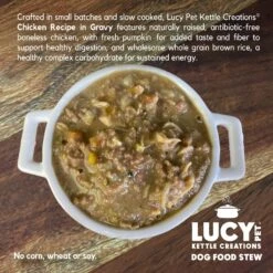 Lucy Pet Products Kettle Creations Chicken Recipe In Gravy Wet Dog Food, 12.5-oz Can, Case Of 12 -Cozy Paws 263490 PT3. AC SS1800 V1607439730