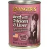 Evanger's Beef, Chicken, & Liver Grain-Free Wet Dog Food, 20.2-oz Can, Case Of 12