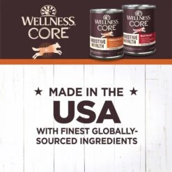 Wellness CORE Digestive Health Chicken & Beef Pate Variety Pack Grain-Free Wet Dog Food -Cozy Paws 264888 PT3. AC SS1800 V1623194554