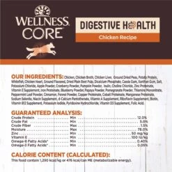 Wellness CORE Digestive Health Chicken & Beef Pate Variety Pack Grain-Free Wet Dog Food -Cozy Paws 264888 PT5. AC SS1800 V1623199068