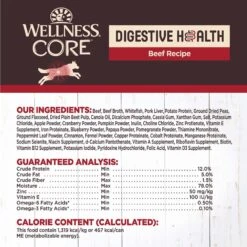 Wellness CORE Digestive Health Chicken & Beef Pate Variety Pack Grain-Free Wet Dog Food -Cozy Paws 264888 PT6. AC SS1800 V1623198167