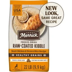 Merrick Healthy Grains Raw-Coated Kibble Real Chicken + Brown Rice Recipe Freeze-Dried Dry Dog Food