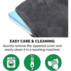 FurHaven Terry Deluxe Cooling Gel Pillow Cat & Dog Bed With Removable Cover -Cozy Paws 265755 PT7. AC SS1800 V1609383145