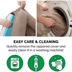 FurHaven Plush & Suede Cooling Gel Bolster Dog Bed With Removable Cover -Cozy Paws 266006 PT7. AC SS1800 V1619658769