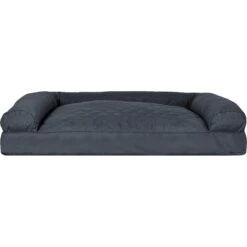 FurHaven Quilted Bolster Cat & Dog Bed With Removable Cover -Cozy Paws 266011 PT2. AC SS1800 V1615851417