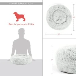 Best Friends By Sheri The Original Calming Donut Dog Bed & Throw Dog Blanket -Cozy Paws 266248 PT4. AC SS1800 V1610490153