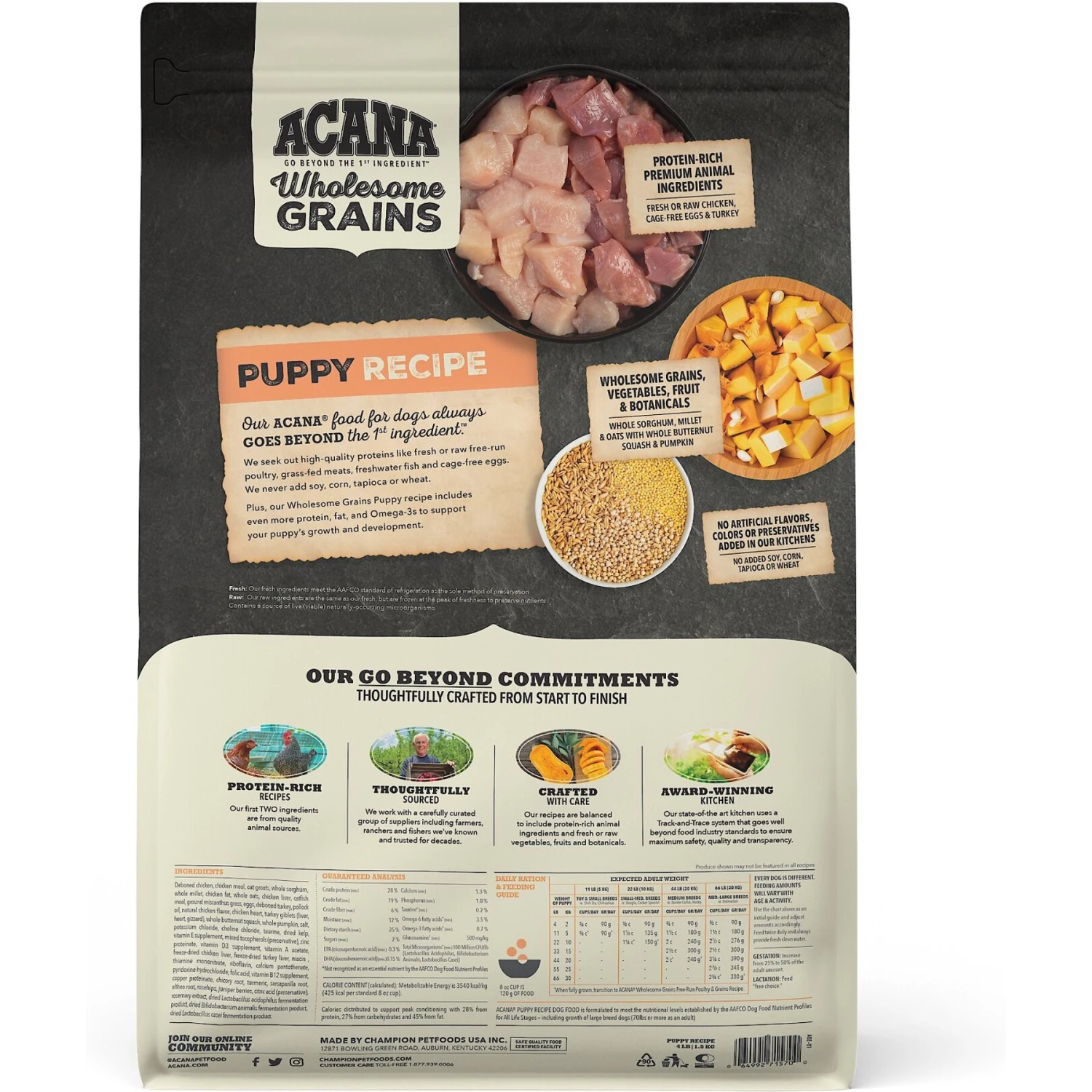ACANA Wholesome Grains Puppy Recipe Dry Dog Food 4 ACANA Wholesome Grains Puppy Recipe Dry Dog Food - Image 2