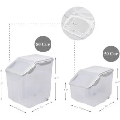 Hanamya BPA Free Pet Food Storage Container & Measuring Cup -Cozy Paws 268711 PT1. AC SS1800 V1611093633