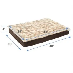 Frisco Faux Fur Orthopedic Pillowtop Dog Bed W/Removable Cover -Cozy Paws 270882 PT1. AC SS1800 V1626359487