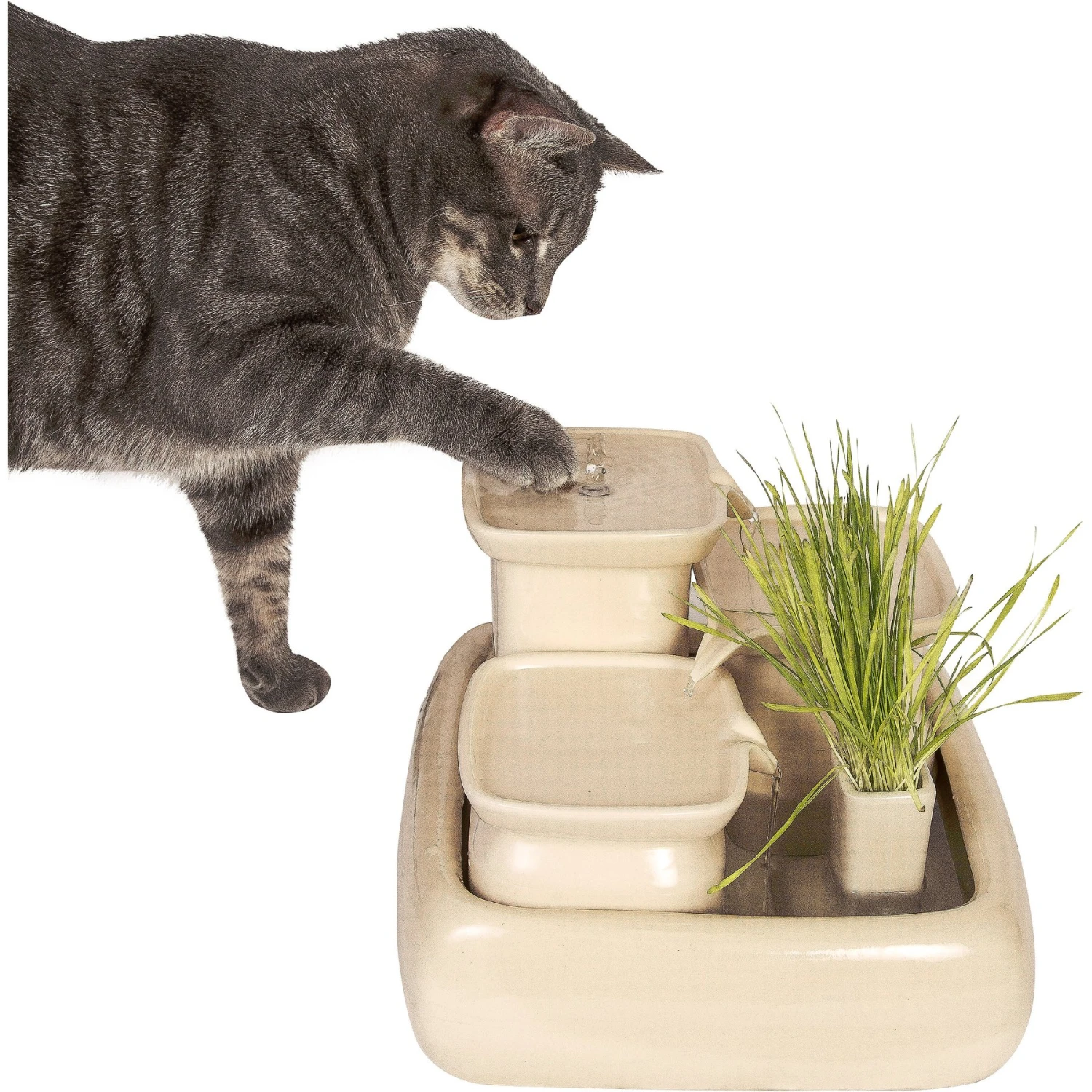 Miaustore Dog & Cat Ceramic Water Fountain, 115-oz 3 Miaustore Dog & Cat Ceramic Water Fountain, 115-oz