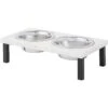 Frisco Marble Elevated Stainless Steel Double Diner Dog & Cat Bowls