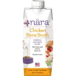 Cafe Nara Chicken Broth Grain-Free Dog & Cat Wet Food Topper, 1.1-lb Bottle