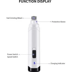 PATPET Steel Grit Dog & Cat Nail Grinder -Cozy Paws 280277 PT1. AC SS1800 V1651853481
