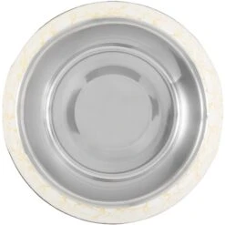 Disney Winnie The Pooh Non-Skid Stainless Steel With Melamine Stand Dog & Cat Bowl, Yellow -Cozy Paws 280632 PT4. AC SS1800 V1628535455