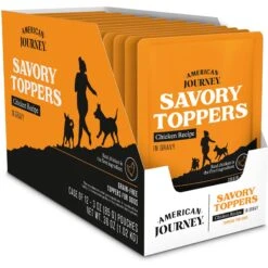 American Journey Savory Toppers Chicken Recipe In Gravy Grain-Free Dog Food Topper, 3-oz Pouches, Case Of 24 -Cozy Paws 286955 PT2. AC SS1800 V1628536053