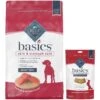 Blue Buffalo Basics Skin & Stomach Care Salmon & Potato Recipe Adult Dry Dog Food & Blue Buffalo Basics Skin & Stomach Care Biscuits Salmon & Potato Dog Treats -Cozy Paws 292682 MAIN. AC SS1800 V1647269795