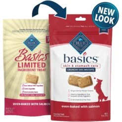 Blue Buffalo Basics Skin & Stomach Care Salmon & Potato Recipe Adult Dry Dog Food & Blue Buffalo Basics Skin & Stomach Care Biscuits Salmon & Potato Dog Treats -Cozy Paws 292682 PT5. AC SS1800 V1646350154