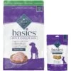 Blue Buffalo Basics Skin & Stomach Care Grain-Free Formula Turkey & Potato Recipe Adult Dry Dog Food & Blue Buffalo Basics Skin & Stomach Care Biscuits Turkey & Potato Dog Treats