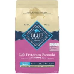 Blue Buffalo Life Protection Formula Small Breed Adult Chicken & Brown Rice Recipe Dry Dog Food & Greenies Teenie Dental Dog Treats -Cozy Paws 292732 PT5. AC SS1800 V1619996842
