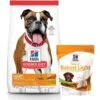 Hill's Science Diet Adult Light With Chicken Meal & Barley Dry Dog Food & Hill's Natural Baked Light Biscuits With Real Chicken Dog Treats, Medium