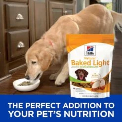 Hill's Science Diet Adult Light With Chicken Meal & Barley Dry Dog Food & Hill's Natural Baked Light Biscuits With Real Chicken Dog Treats, Medium -Cozy Paws 293182 PT6. AC SS1800 V1619986941