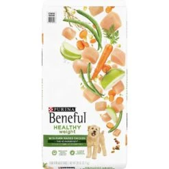 Purina Beneful Healthy Weight With Farm-Raised Chicken Dry Dog Food & Milk-Bone Original Large Biscuit Dog Treats -Cozy Paws 293512 PT1. AC SS1800 V1619999531