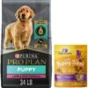 Purina Pro Plan High Protein DHA Lamb & Rice Formula Puppy Food & Wellness Soft Puppy Bites Lamb & Salmon Recipe Grain-Free Natural Dog Treats