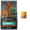 Purina Pro Plan Puppy Sensitive Skin & Stomach Salmon & Rice Dry Dog Food & Wellness Soft Puppy Bites Lamb & Salmon Recipe Grain-Free Natural Dog Treats